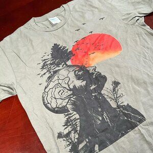 Mens Port & Company Alan Hangover Cotton Blend Gray Cosplay Graphic Tee (Medium)